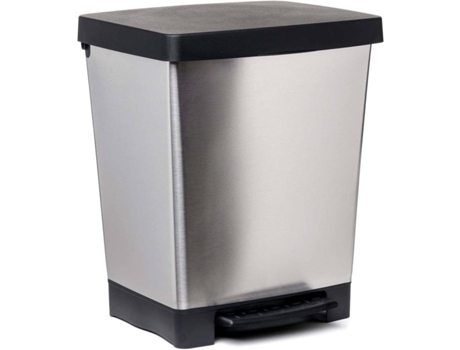 Cubo de Vasura TATAY Cubik Steel (Gris - 23 L)