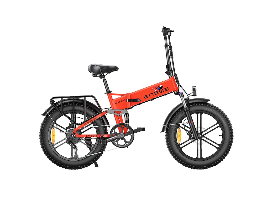 Bicicleta eléctrica plegable Engwe Engine X 250w, batería extraíble de 48v 13ah, autonomía de hasta 100km, neumáticos anchos CST de 20x4.0”, velocidad de 25km/h, frenos.