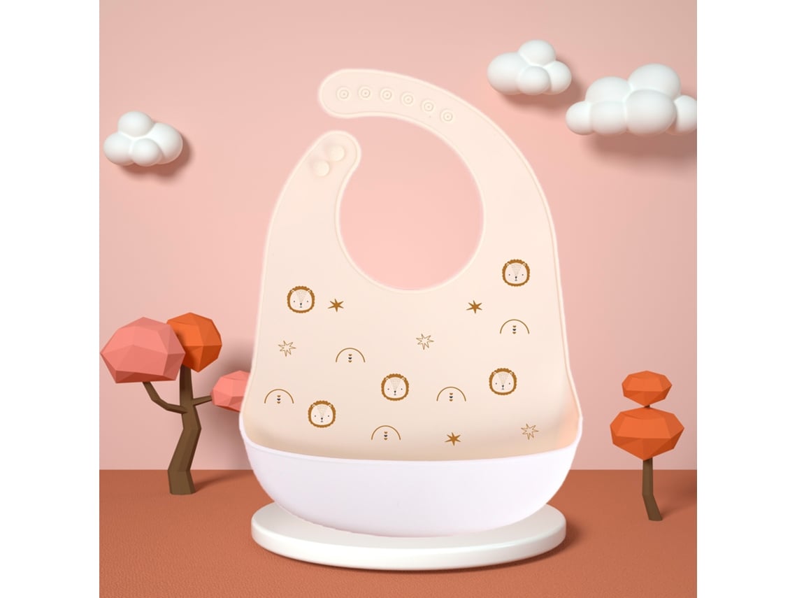 Yuysan Babete Infantil Grande Em Silicone Impermeável, Dobrável, Com Desenho Cartoon Para Refeições(tt-305-26)