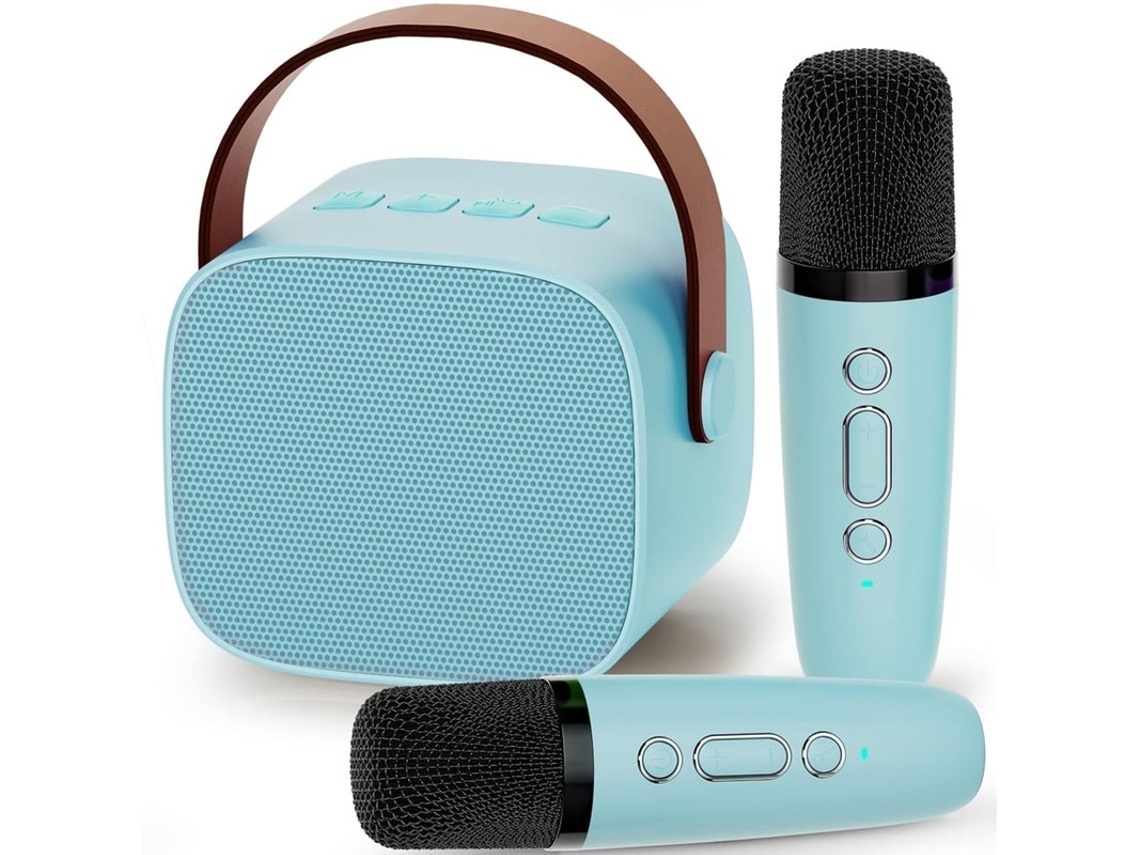 Mini máquina de karaoke para niños, ideal como regalo de Navidad o cumpleaños para niñas, niños, adolescentes y adultos. Micrófono inalámbrico. Yizhood.