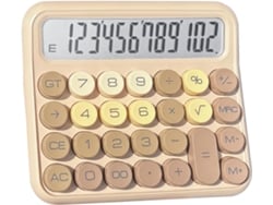 Bonita calculadora matemática para niños, muy estética y estimulante, en color beige café, para estudiantes de primaria. Sfushos