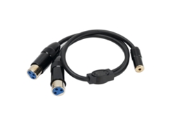 Cable Divisor En Y De 3,5 Mm Hembra A Doble Xlr Hembra, 0,5 M No Balanceado, Para Micrófono Y Audio.