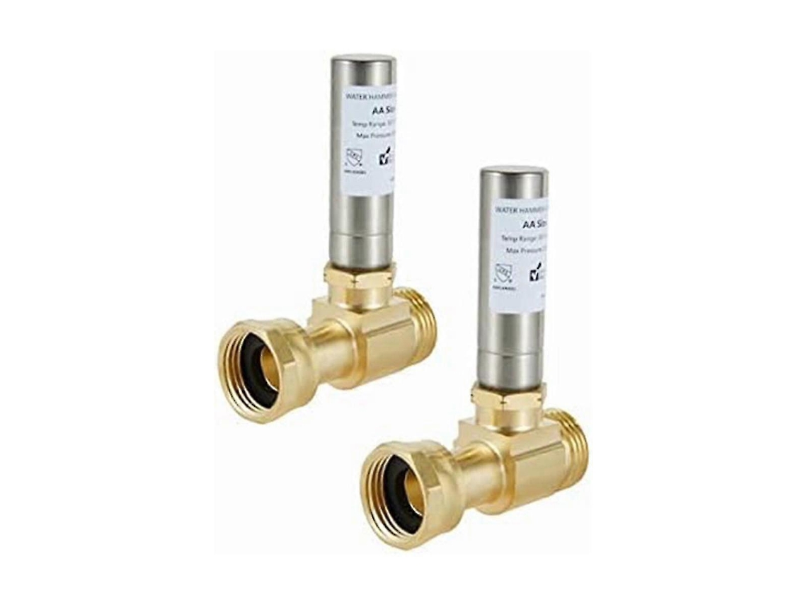 S-241 Amortiguadores de agua de acero inoxidable de 3/4 de pulgada, 2 unidades, para lavadoras