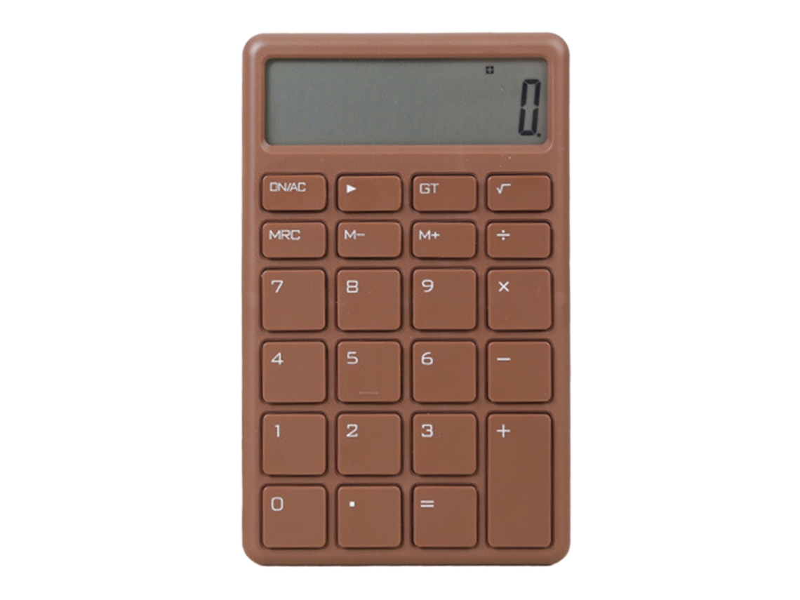 Mini Calculadora Portátil Con Pantalla Lcd, Silenciosa, Anti-trazas, Para Oficina, Tienda, Hogar, Marrón.