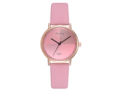 Reloj De Cuarzo De Moda Para Mujer Lvpai P714 Con Correa De Piel Sintética Rosa.