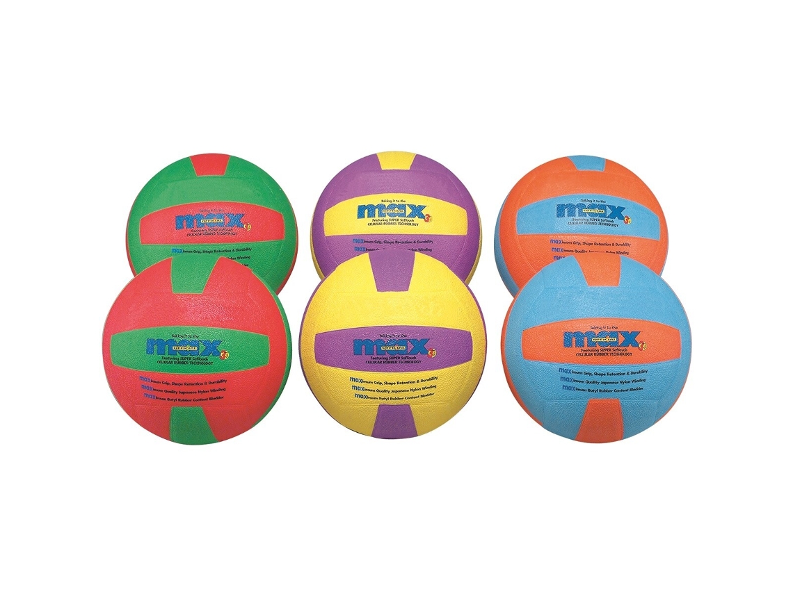 Paquete de 6 pelotas de voleibol para niños SPORDAS Max
