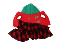Kkpm-vestido De Navidad Para Perros Y Gatos Caliente Ligero De Cuadros Invierno Otoño Ropa Mascota
