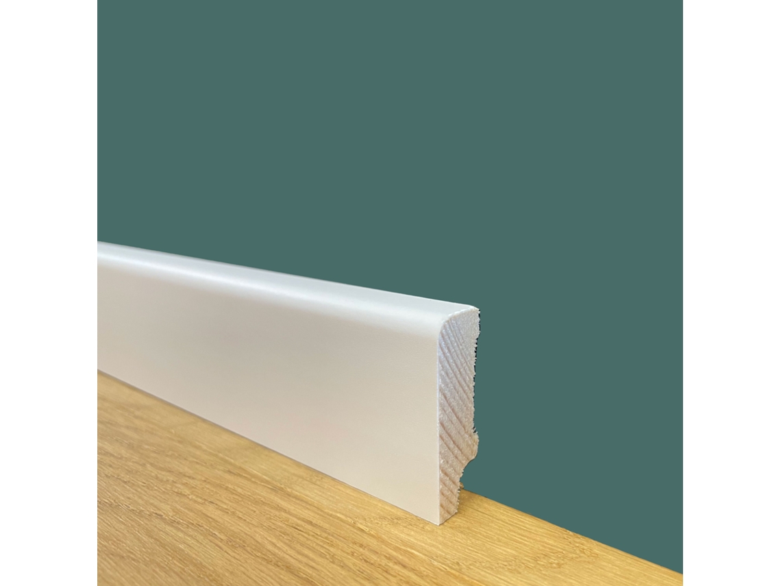 Zócalo ETERNAL PARQUET Zócalo ETERNAL PARQUET de Madera de Abeto Macizo 40X12 Blanco Cuadriculado
