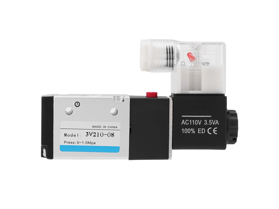 Válvula Solenoide Neumática 3 Vías 2 Posiciones G1/4 0.15-0.8 Mpa (ac110v)