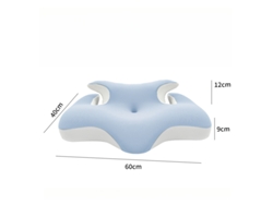 Almohada Para El Cuello Ergonómica De Espuma Viscoelástica Seda Helada Transpirable Y Con Un Sueño Seguro (azul) Cuich