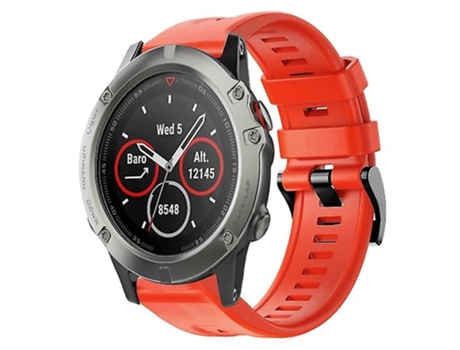 Correa Smartwatch Para Garmin Quatix 5 Metal Rojo VENISYMLIS