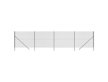 Cerca de alambre de acero galvanizado gris antracita VIDAXL (1000 x 220 cm)