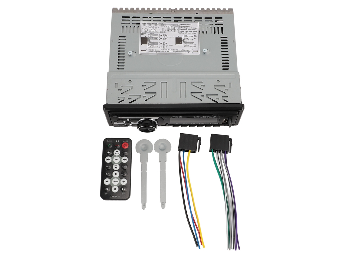 Aparelho De Som Para Carro Single Din Com Bluetooth Usb Cd Dvd Fm Radio Chamadas Handsfree Aux
