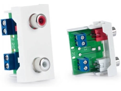 Panel de Conexión con 2 Conectores RCA Audio FONESTAR WP-42R