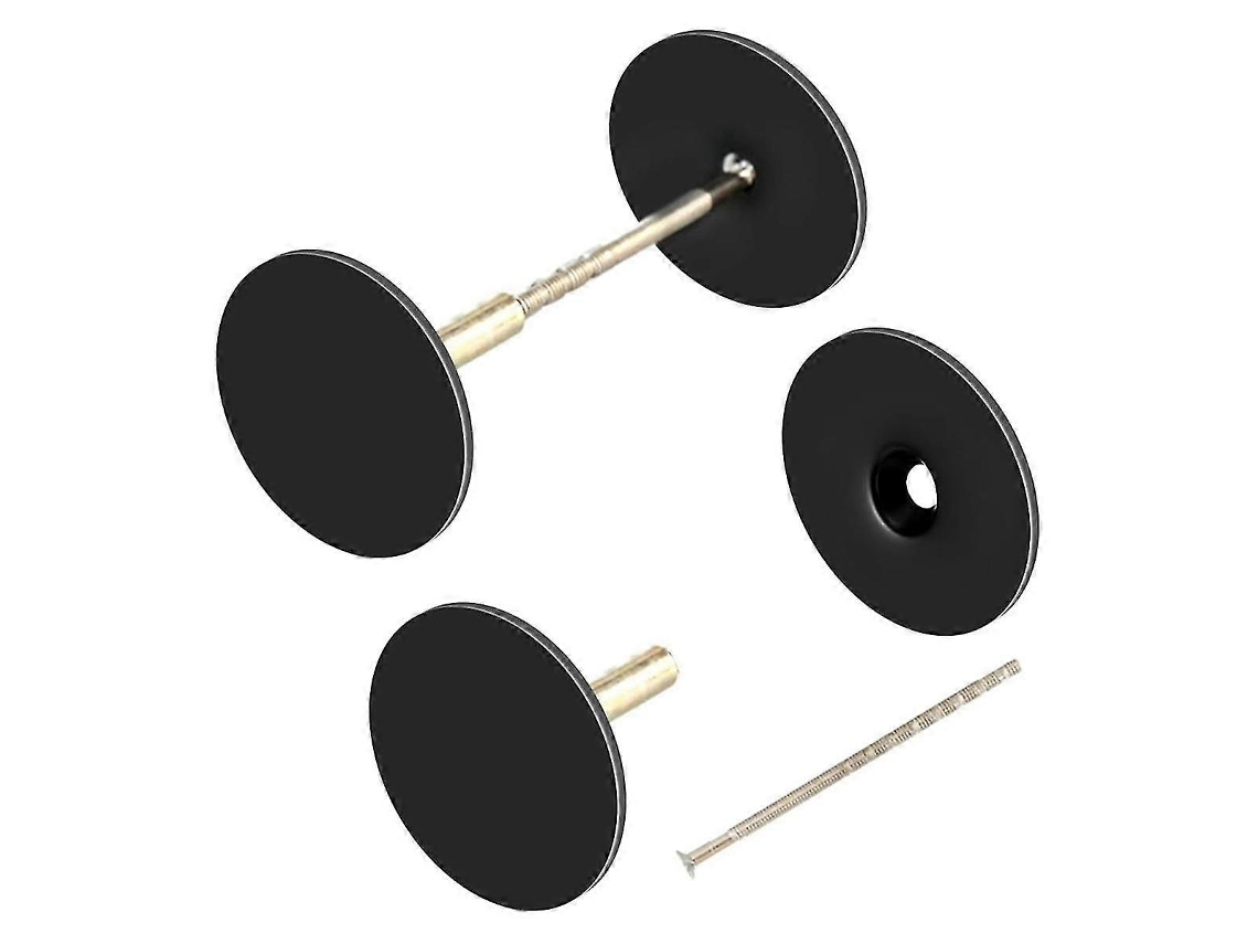 Tapa embellecedora para orificio de puerta, paquete de 2, de metal, con tornillo de relleno C-b15