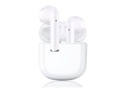 YEMAESRE Auriculares inalámbricos Bluetooth estéreo impermeables con tacto blanco