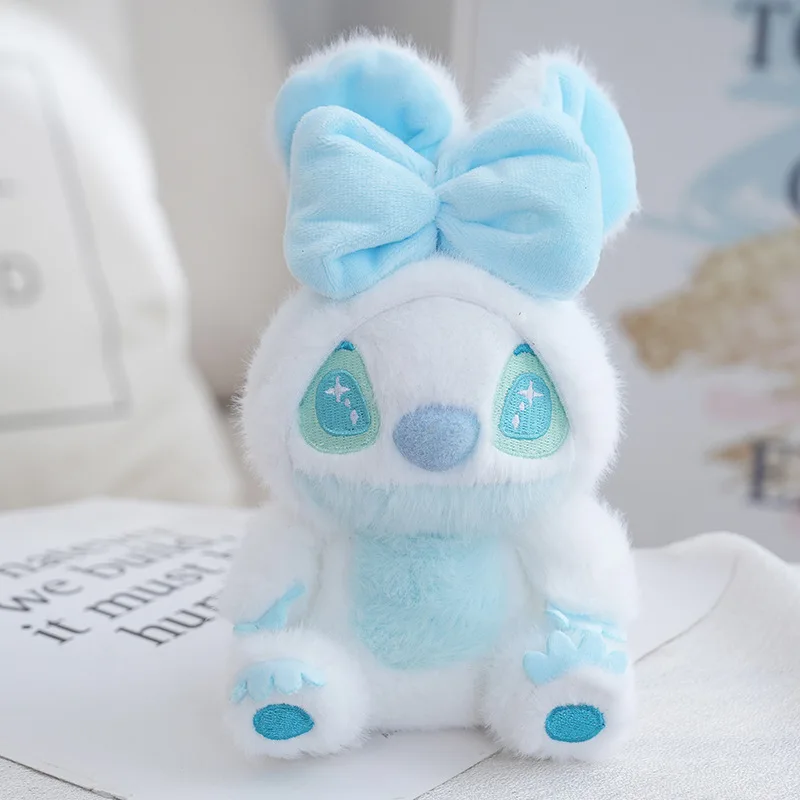 Llavero De Peluche Con Lazo De Stitch (blanco)