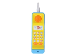 Teléfono infantil educativo musical retro con luces, modelo 2026, para niños y niñas, color azul.