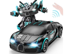 Bugatti D829 de 32 cm, azul y negro, versión de doble modo con una sola batería: un regalo interactivo para padres e hijos.