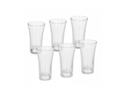 Relaxdays Vasos Chupito, Juego De 6, Shot Glass, Para Tequila O Licor, Redondos, Largos, Base Gruesa, 6cl, Transparentes
