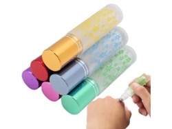 Juego de 6 roll-ons de aceites esenciales a prueba de fugas, 10 ml, botella de vidrio resistente a los rayos UV, tapa de aluminio.