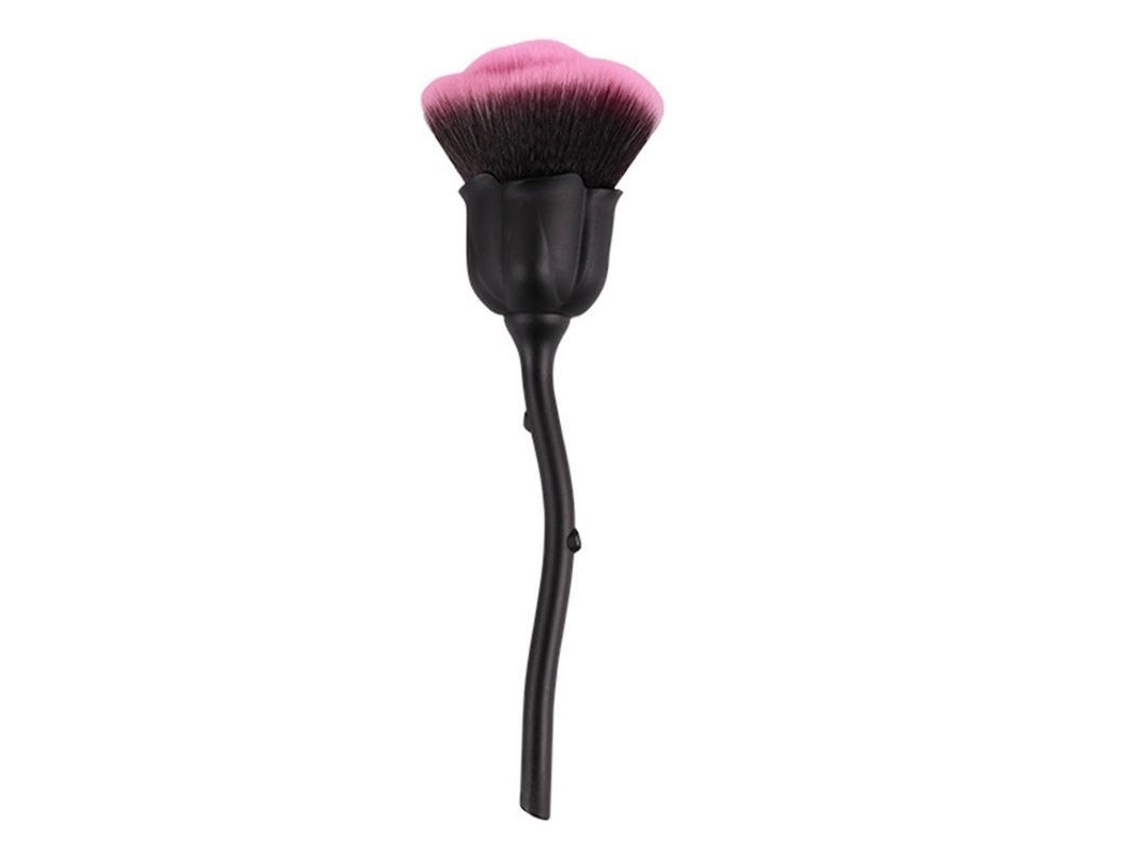 Brocha De Maquillaje Con Forma De Rosa Y Mango Ergonómico Suave Y Respetuoso Con La Piel Para El Cuidado De La Belleza.