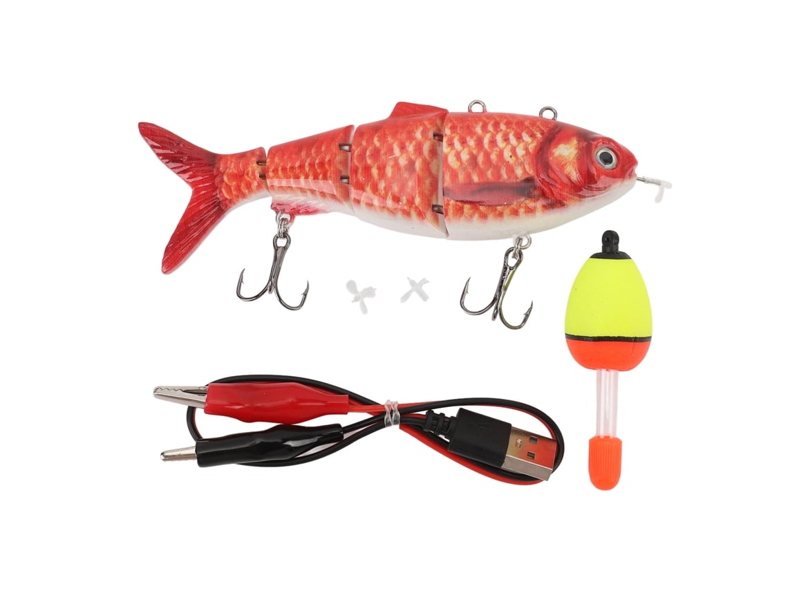 Señuelo De Pesca Eléctrico Robótico Con Luces Led, Carga Usb Y Hélices, Articulado, Para Agua Dulce Bl 2024
