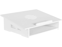 Soporte elevado para portátil con compartimento ventilado para almacenamiento en el escritorio, que proporciona una mejor postura y mayor comodidad. SFUSHOS