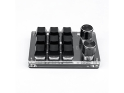Teclado inalámbrico compatible con Bluetooth con botón de macro personalizado, teclado de 3 a 12 teclas Everley891