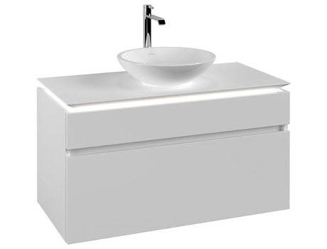 Villeroy &amp Boch Legato mueble bajo lavabo B572 1000x550x500mm lavabo a la derecha iluminación LED