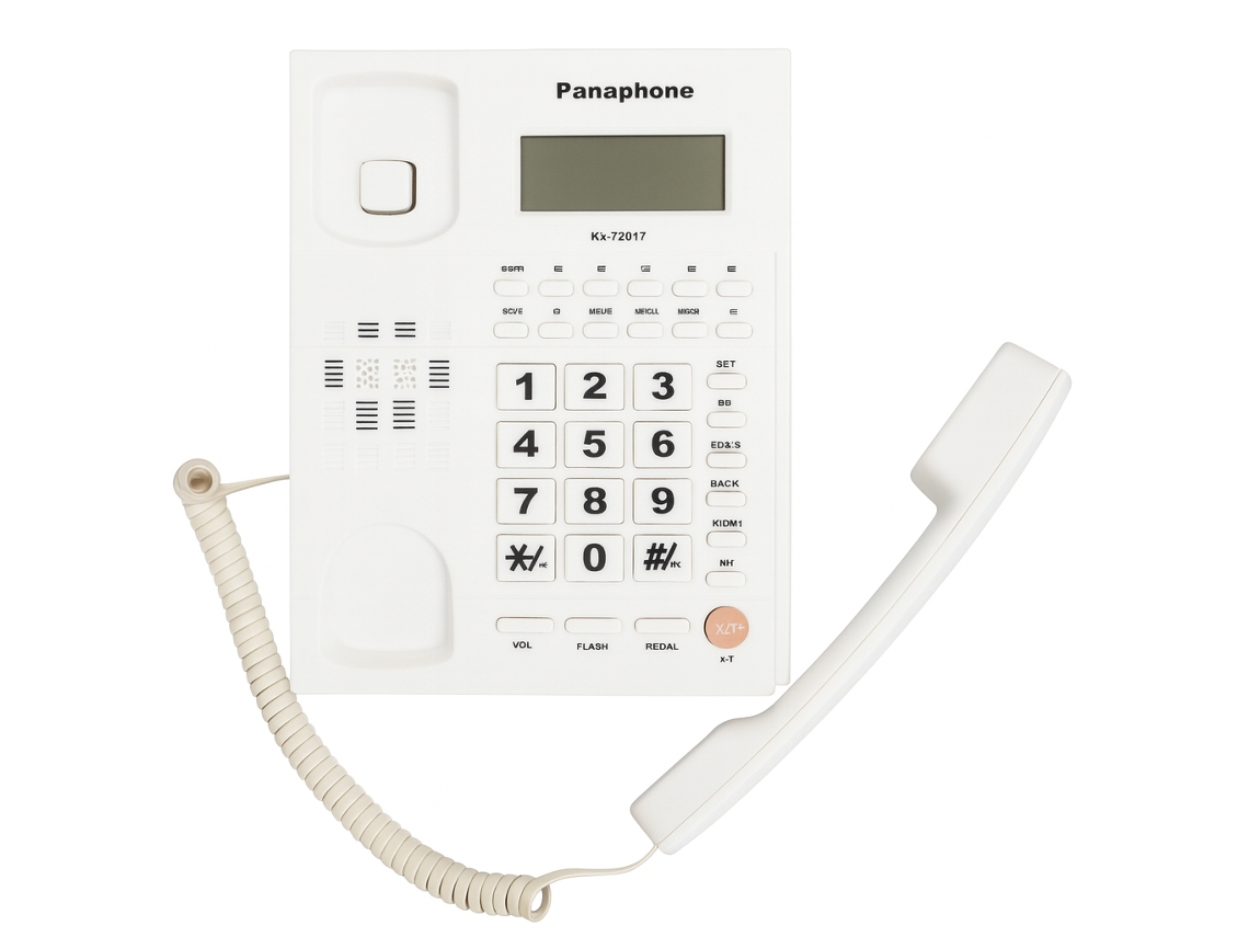 Teléfono fijo blanco Panaphone Kx T2017
