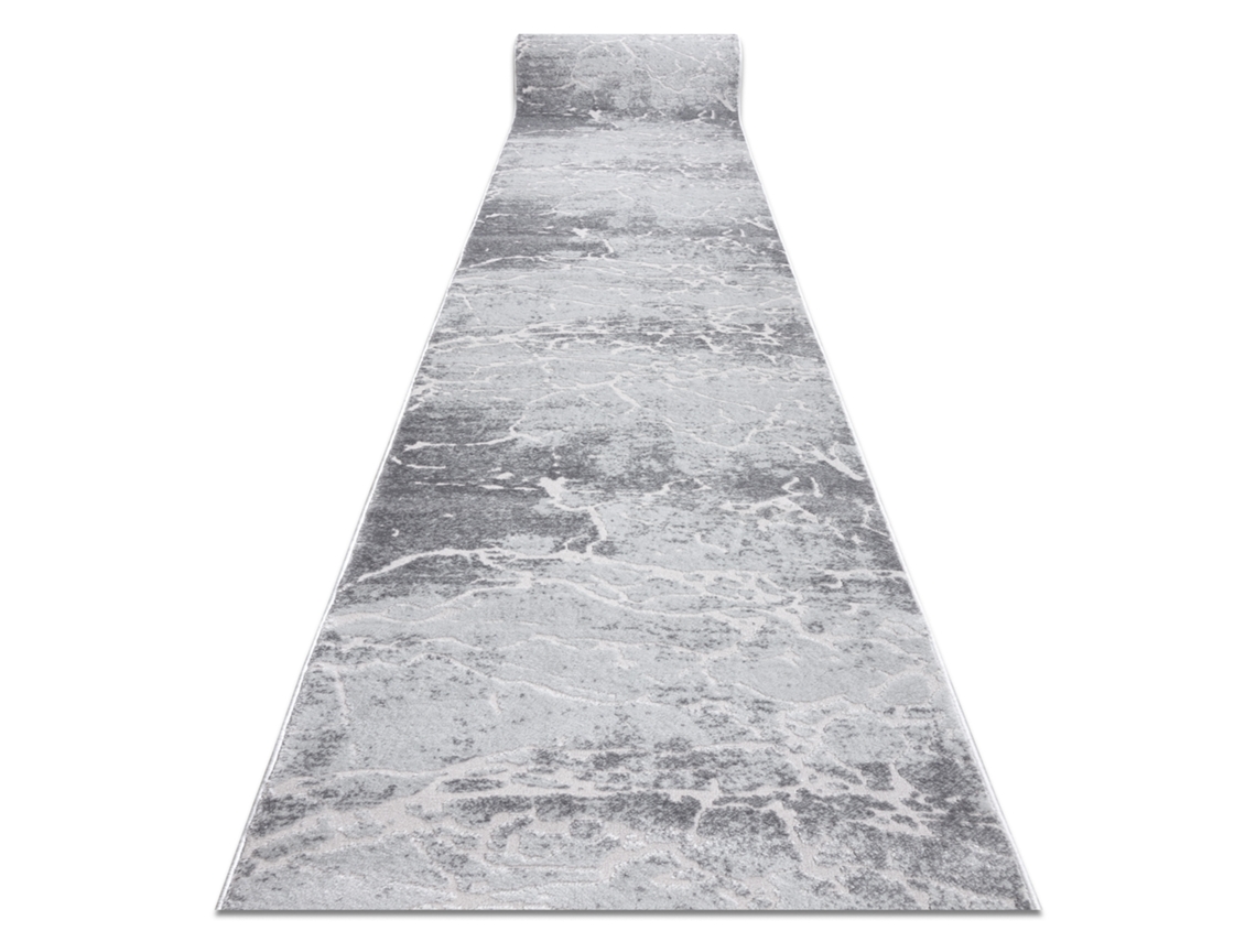 Alfombra de Pasillo Structural Mefe 6182 Dos Niveles de Vellón Gris 200 cm