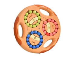 Ats-juguete De Rotación De Frijoles Para Dedos Ejercicio De Pensamiento Doble Lado Antiestrés Naranja