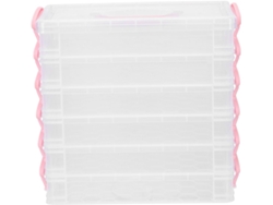 Caja Transparente Apilable Para Lápices De Pañales Con Asa: Almacenamiento Práctico Para Cepillos Y Brochas.