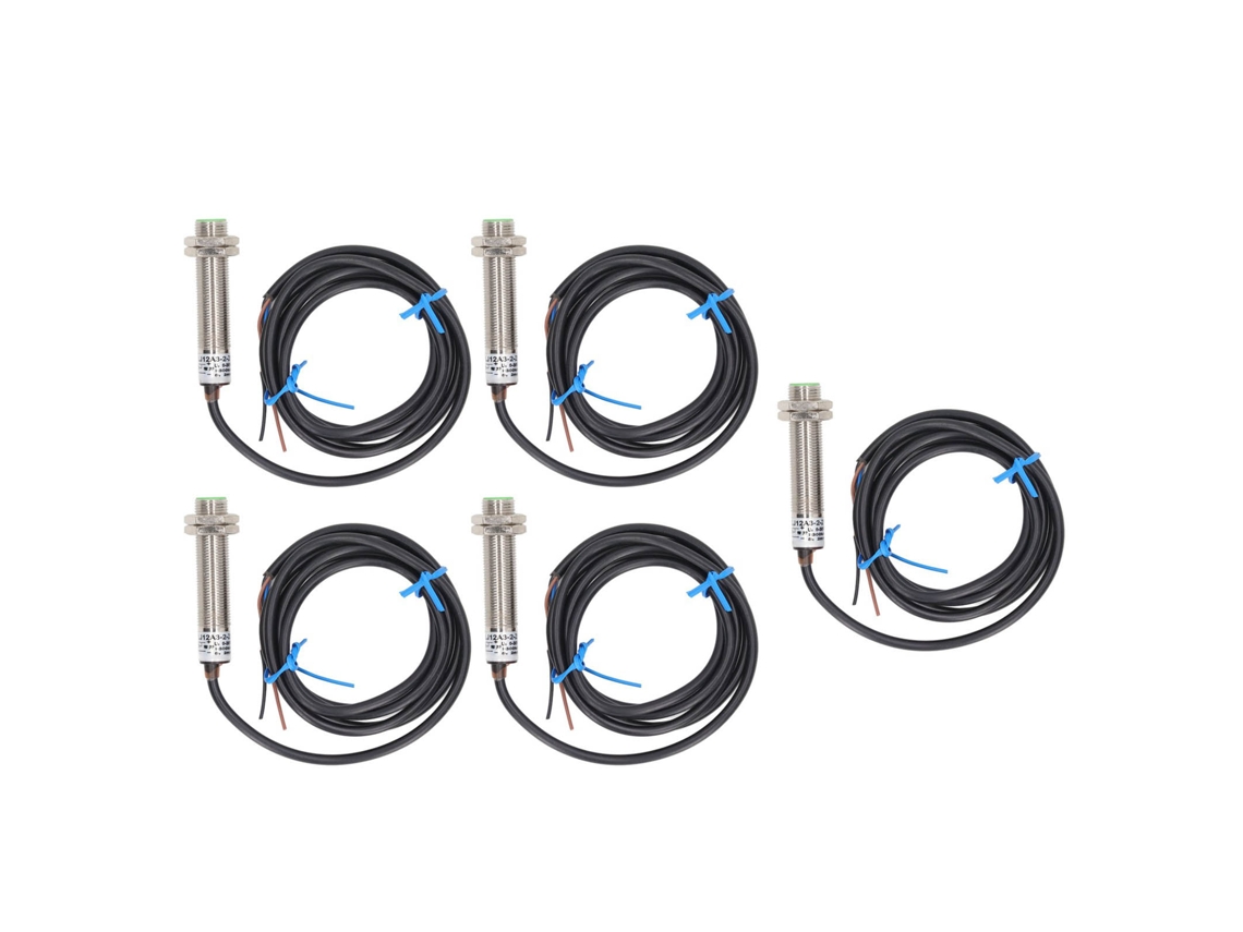 5 Unidades De Sensor De Proximidad Inductivo Npn M12 Normalmente Abierto, 6-36 V Cc, 2 Mm