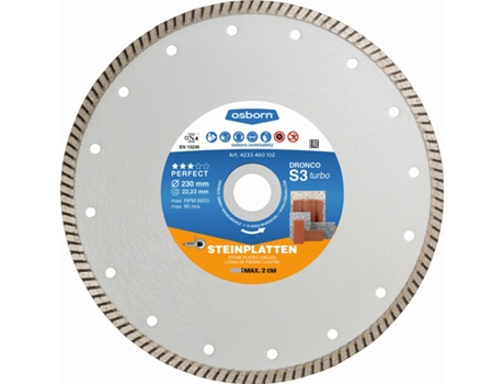 Dronco-S3TURBO-230-Disco de diamante Perfect S3 Turbo Placas de piedra (Antes TURBOF) Ø 230 mm
