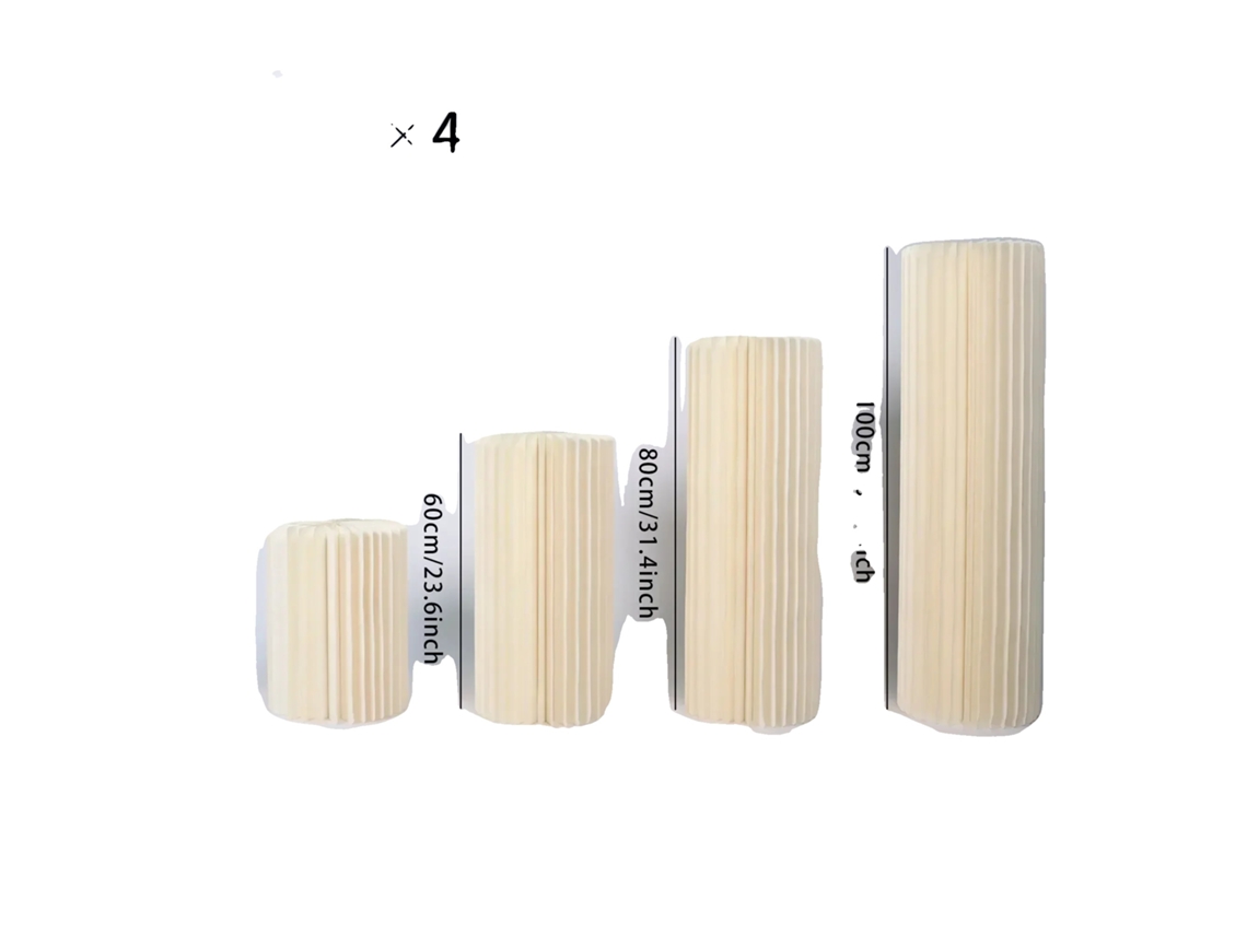 Columnas de papel plegables, elegante decoración para fiestas, varios tamaños disponibles, H40, 60, 80 y 100 OEM
