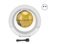 Lámpara LED flotante magnética de ABS dorada de 6 pulgadas, 100-240 V, enchufe AU