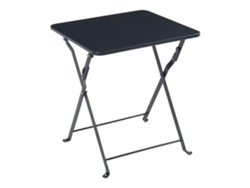 Mesa plegable Vegårshei 45x40x40 cm acero - Negro [EN.CASA]