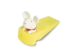 Cubierta De Puerta Animada Con Forma De Animalito Adorable, No Requiere Perforación, Pvc Decorativo Para El Hogar/oficina, Ratón Blanco