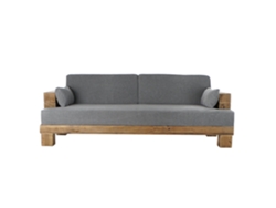 Sofa Madera Reciclada Poliester Gris 224x95x82cm