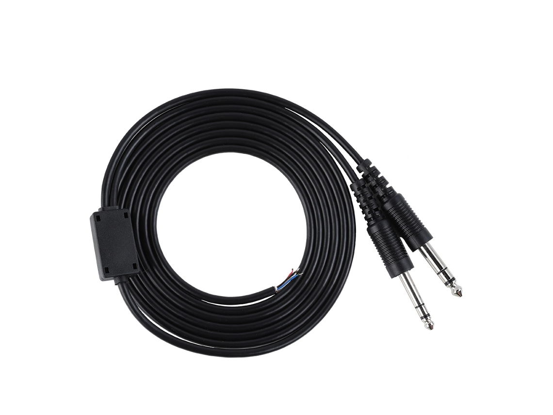 Cable De Repuesto Diy Para Auriculares De Aviación De 2 M Con Conector Doble Ga De 1/4''