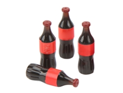 Mini Botella De Refresco A Escala 1:12 Con Cesta, Modelo Decorativo De Plástico Para Cocina, Hogar Y Juguetes - Rojo