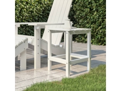 Mesa de jardín LOVELY HOME Adirondack con patas de PEAD en color blanco (38 x 38 x 46 cm)