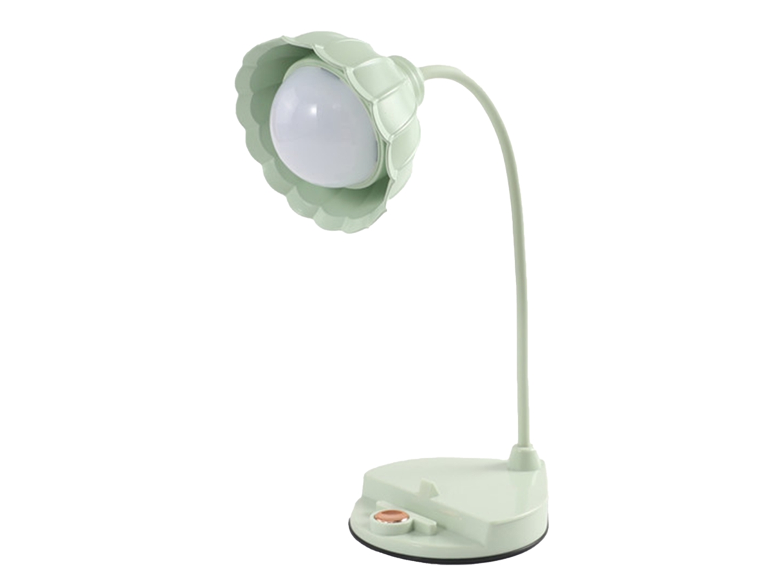 Lámpara De Lectura Led Plástico Con Forma Flor, Táctil, Carga Usb, Plegable, Para Dormitorio O Resid