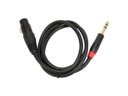 Cabo Xlr Fêmea Para Trs 3 Pin 6.35mm Plug Estéreo Áudio 1m Para Música Estúdio Shows