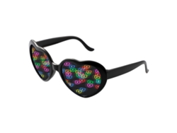 Gafas De Amor (corazón De Melocotón Negro Estéreo 3d)