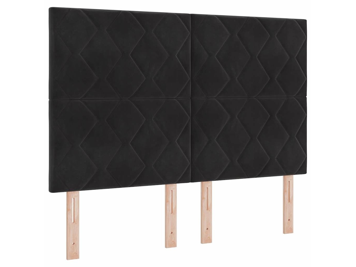 Maison Exclusive - Cabecero Led Negro 144 Cm Cuero Sintético