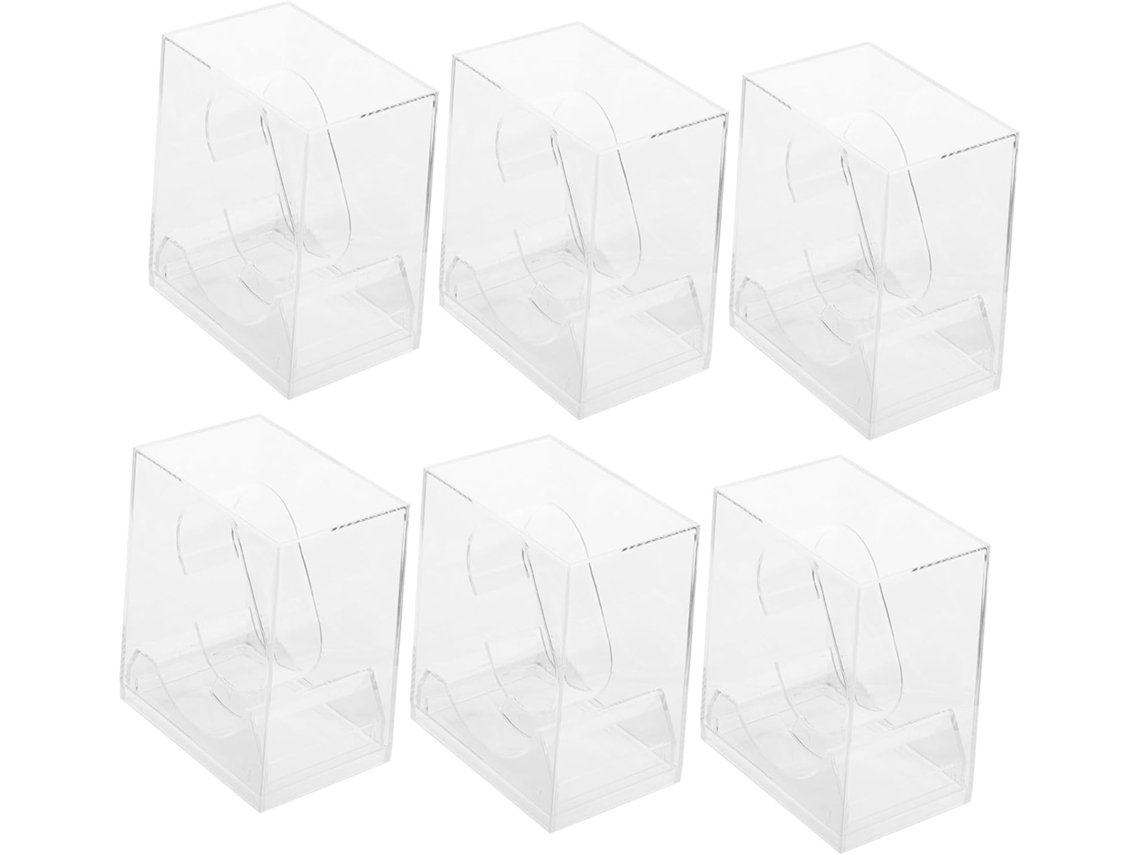 Caja De Embalaje De Ps Transparente De 6 Piezas Para Relojes De Niños, Niñas Y Mujeres.