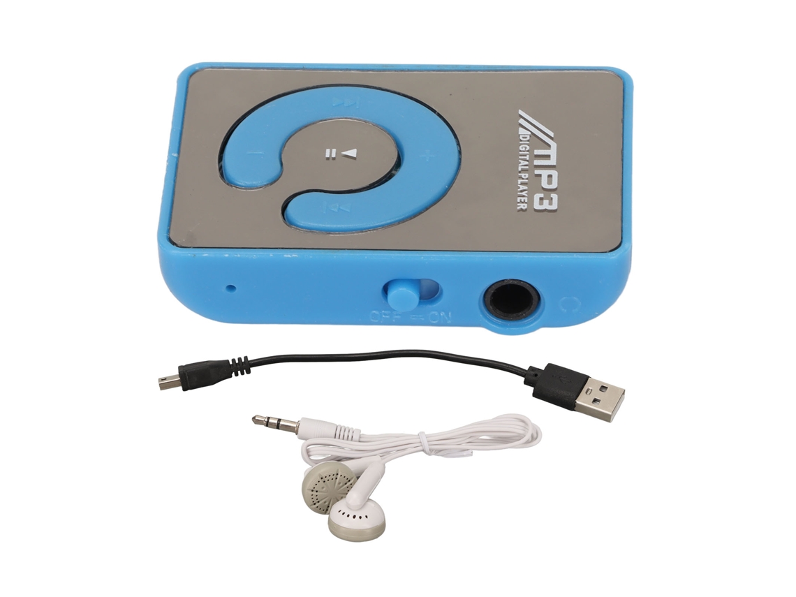 Mini reproductor de MP3 portátil y ligero con ranura para tarjeta de memoria para uso diario y escolar.